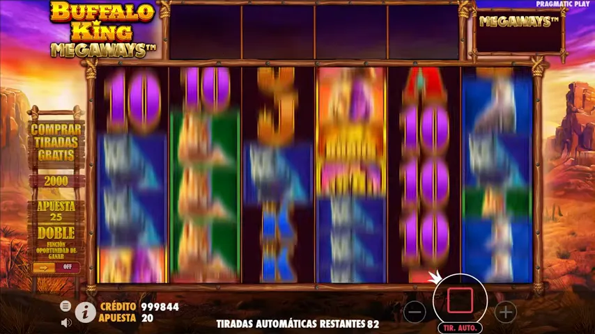 Tabla de pagos y RTP de una tragaperras Megaways